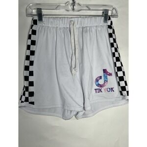 Unbranded Black and White‎ Checkered Patterned Shorts Tik Tok Graphic Sz Small